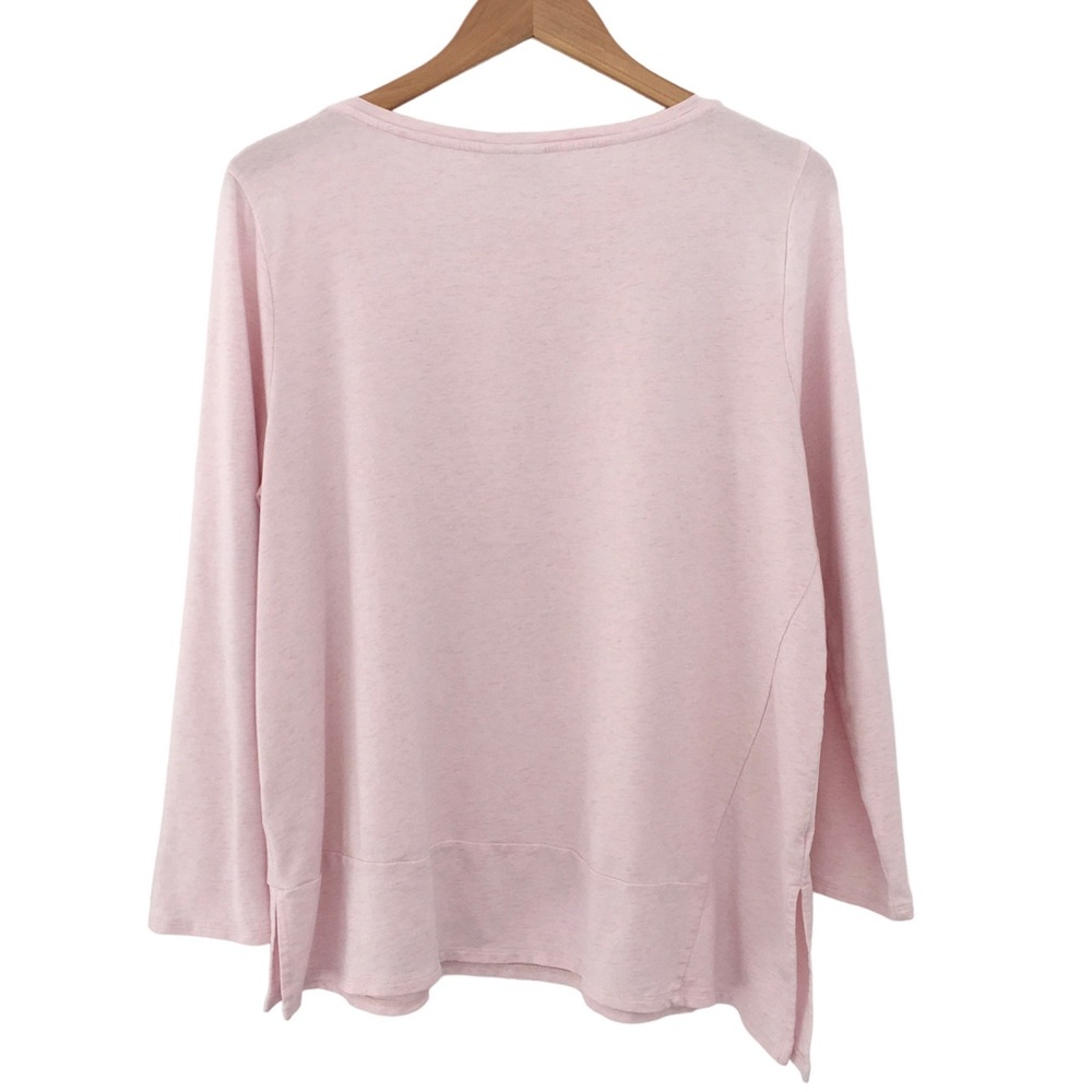 Pure Jill Pima Cotton Blend Jersey Knit Light Pink Long Sleeve Top J. Jill XLp - Picture 5 of 8